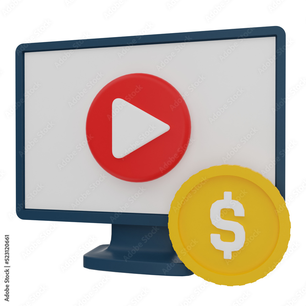 paid advertisement 3d render icon paid advertisement 3d render icon