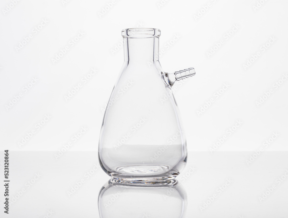 Photo of biochemistry glassware experiment