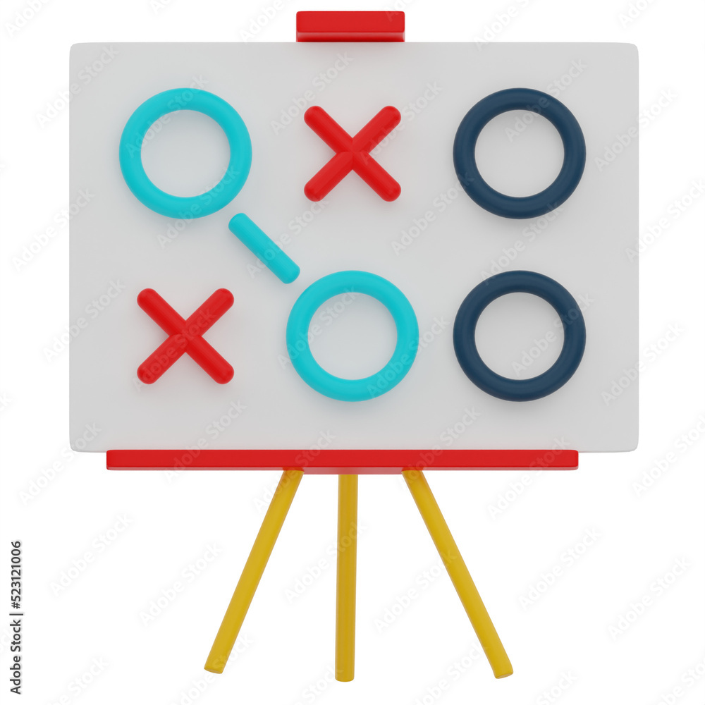 Fototapeta premium strategy presentation 3d render icon