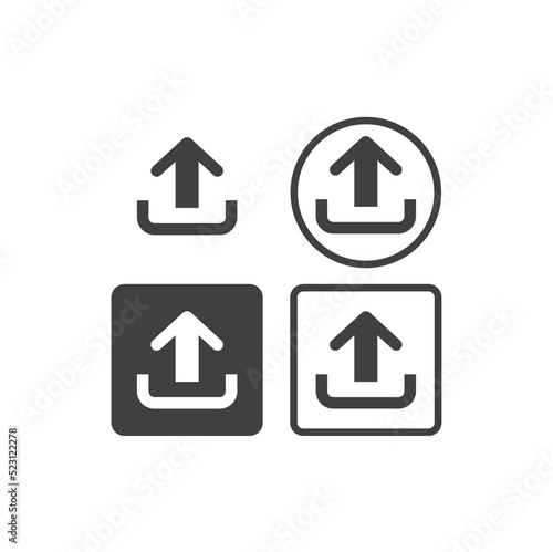 illustration of upload symbol, upload icon.