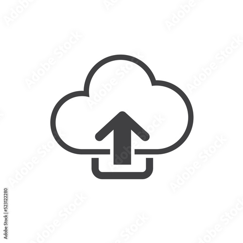 illustration of upload symbol, upload icon.