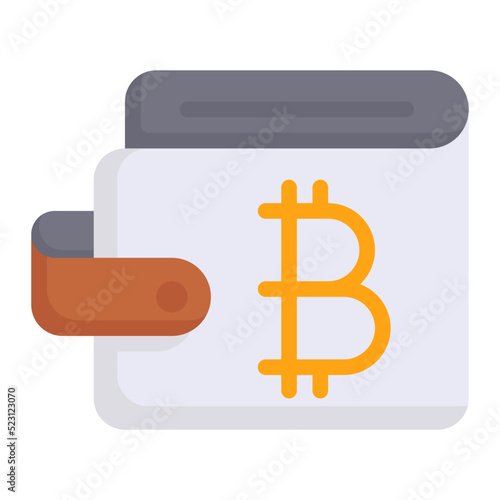 bitcoin wallet flat icon