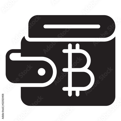 bitcoin wallet glyph icon