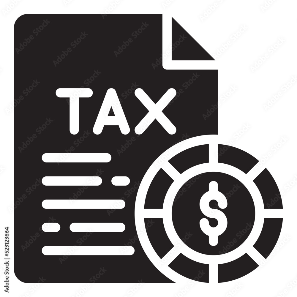 tax glyph icon tax glyph icon
