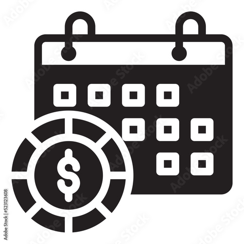 payment day glyph icon
