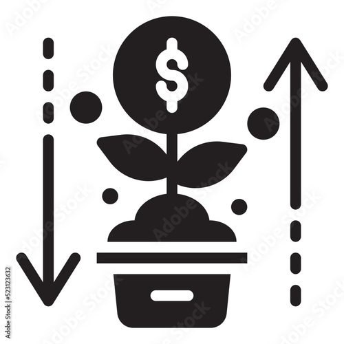profit glyph icon