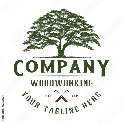 oak tree design. very suitable for real estate and construction companies.