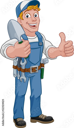 Gardener Cartoon Garden Spa...