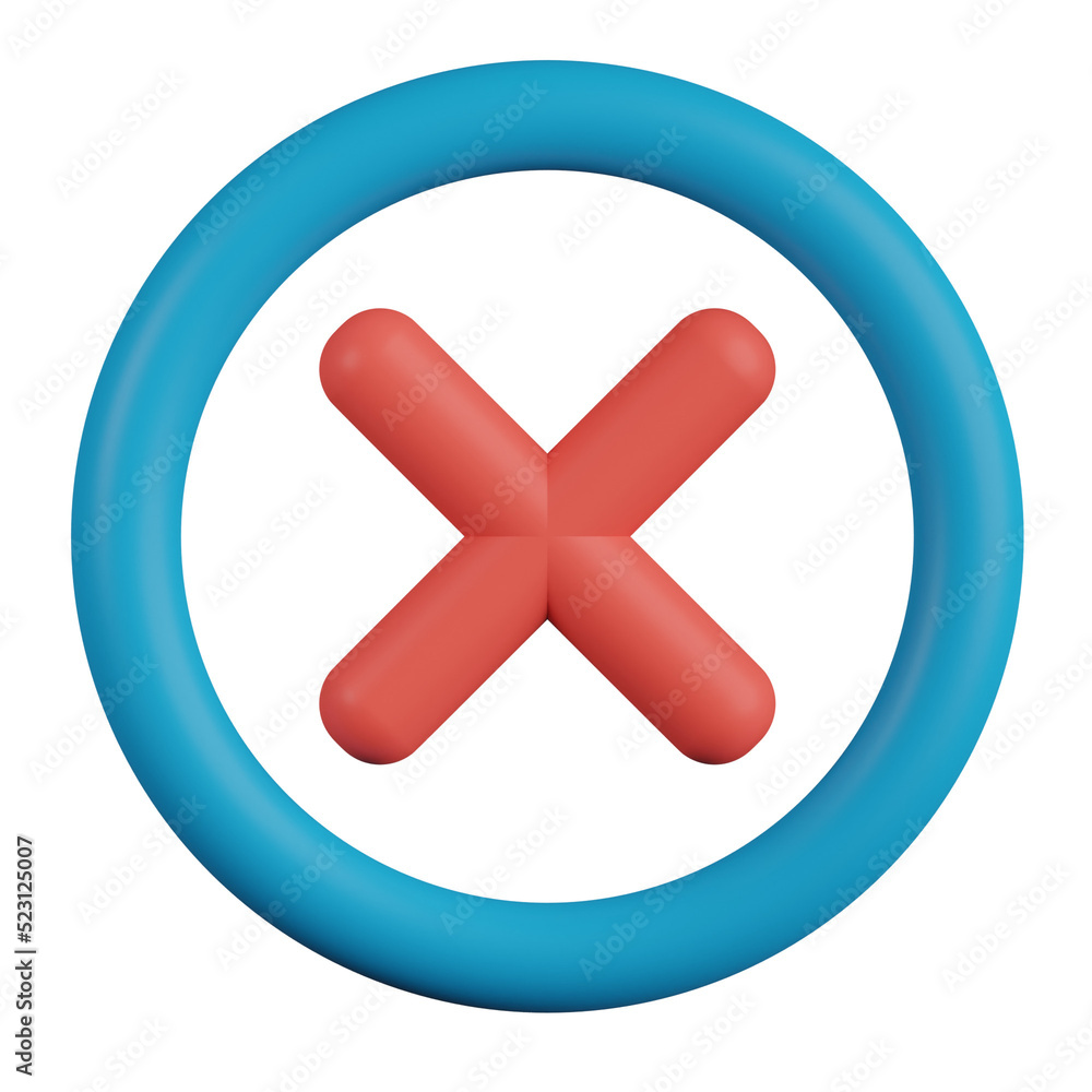 Obraz premium 3D Cancel Button