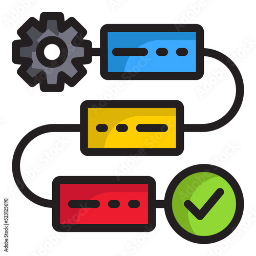 workflow line icon