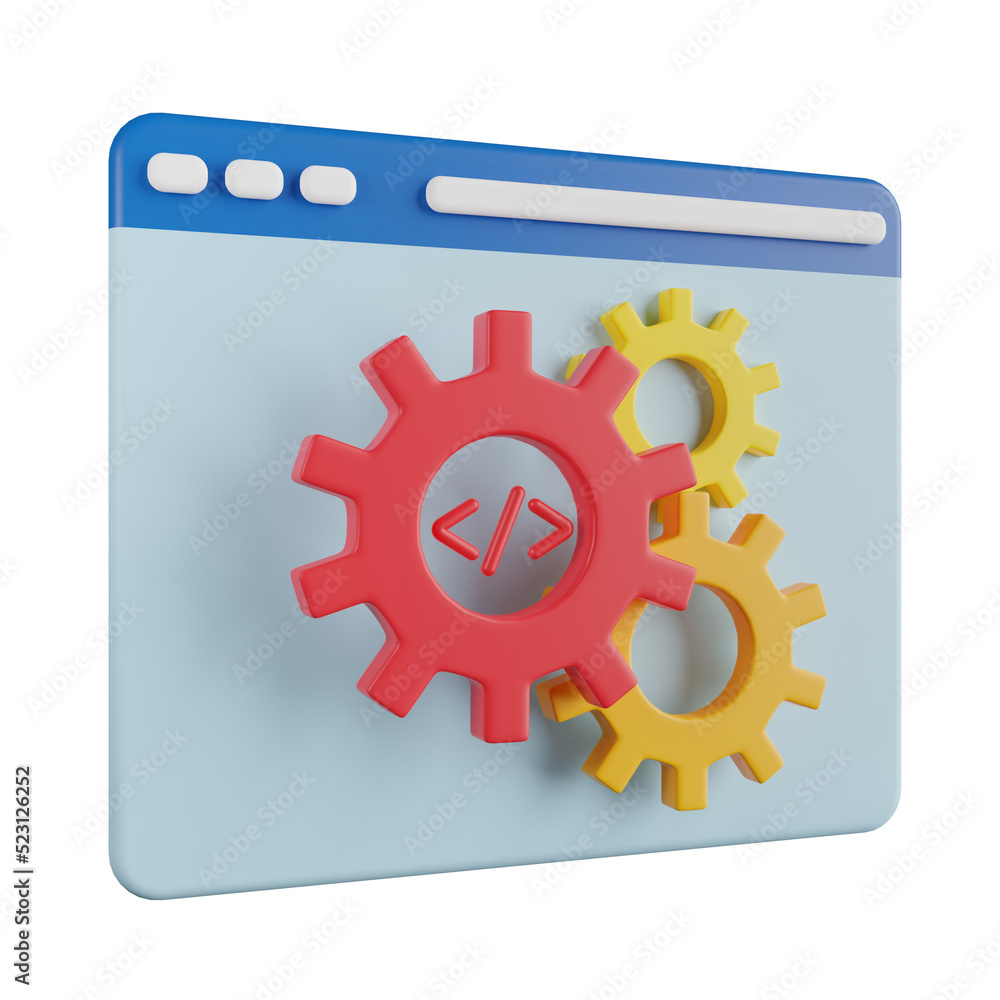 Web Configuration 3D Illustration Web Configuration 3D Illustration