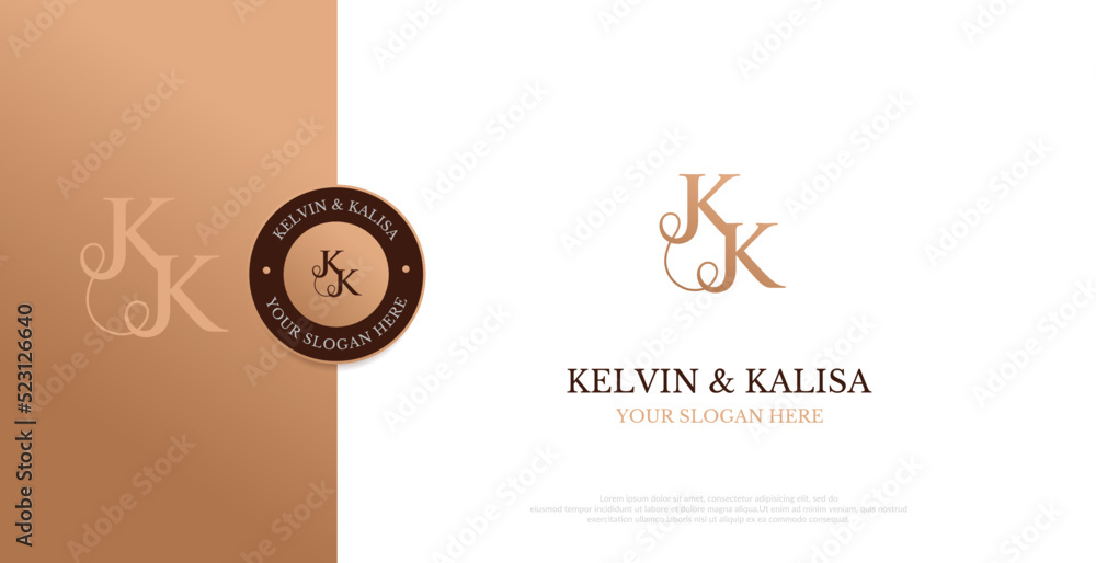 Initial KK Logo Design Vector