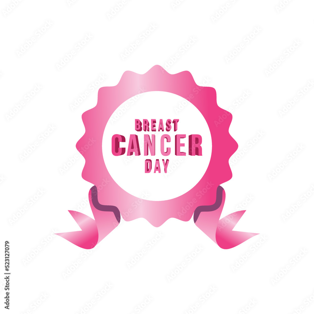pink badge logo design for female breast cancer pink badge logo design for female breast cancer