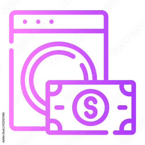 money laundering gradient icon