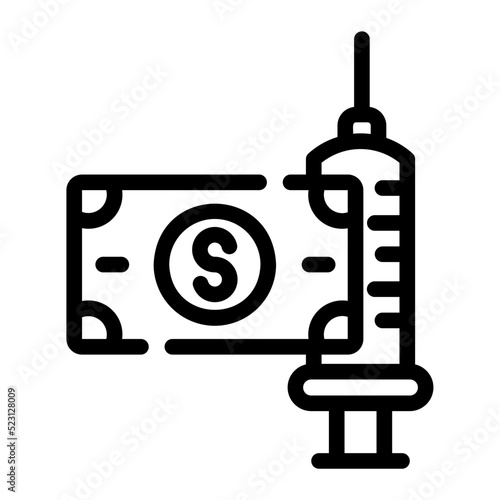 bribery line icon