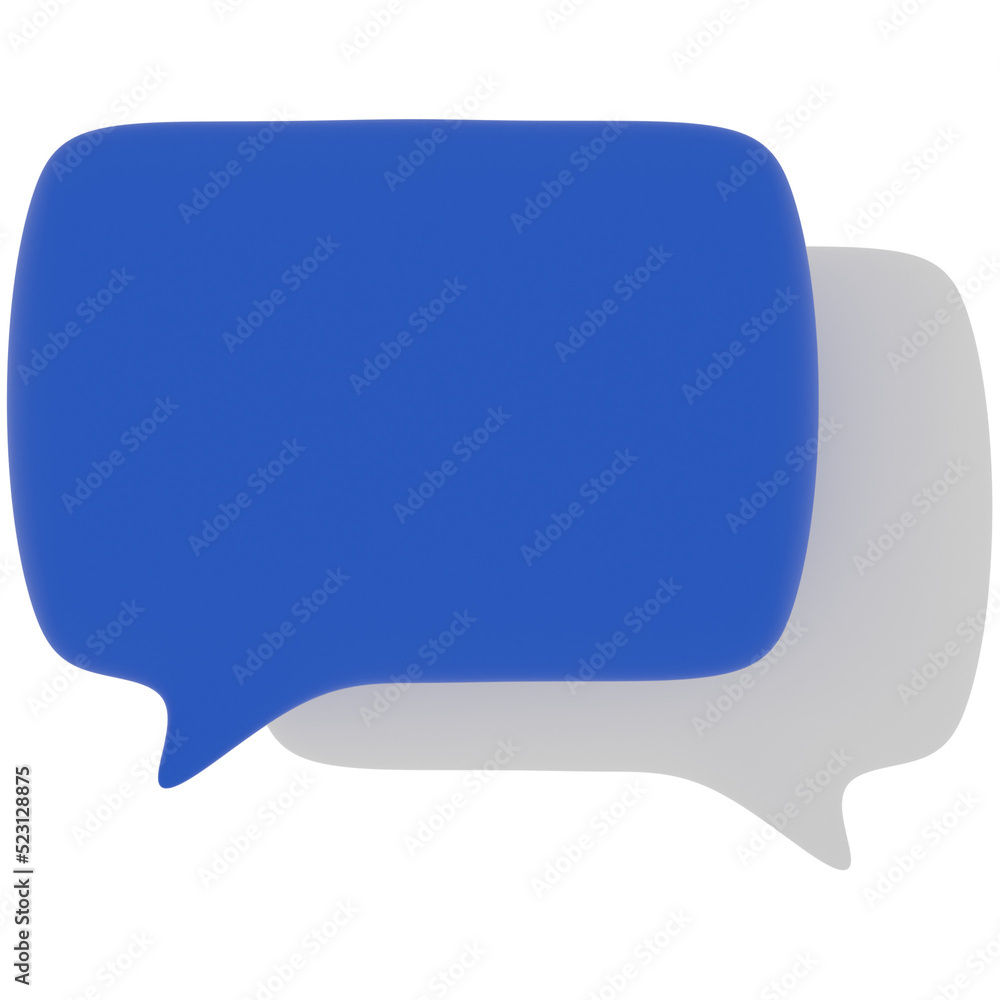 Naklejka premium Speech Bubble 3D Illustration