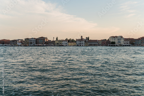 view of Venice, Italy and lagoon