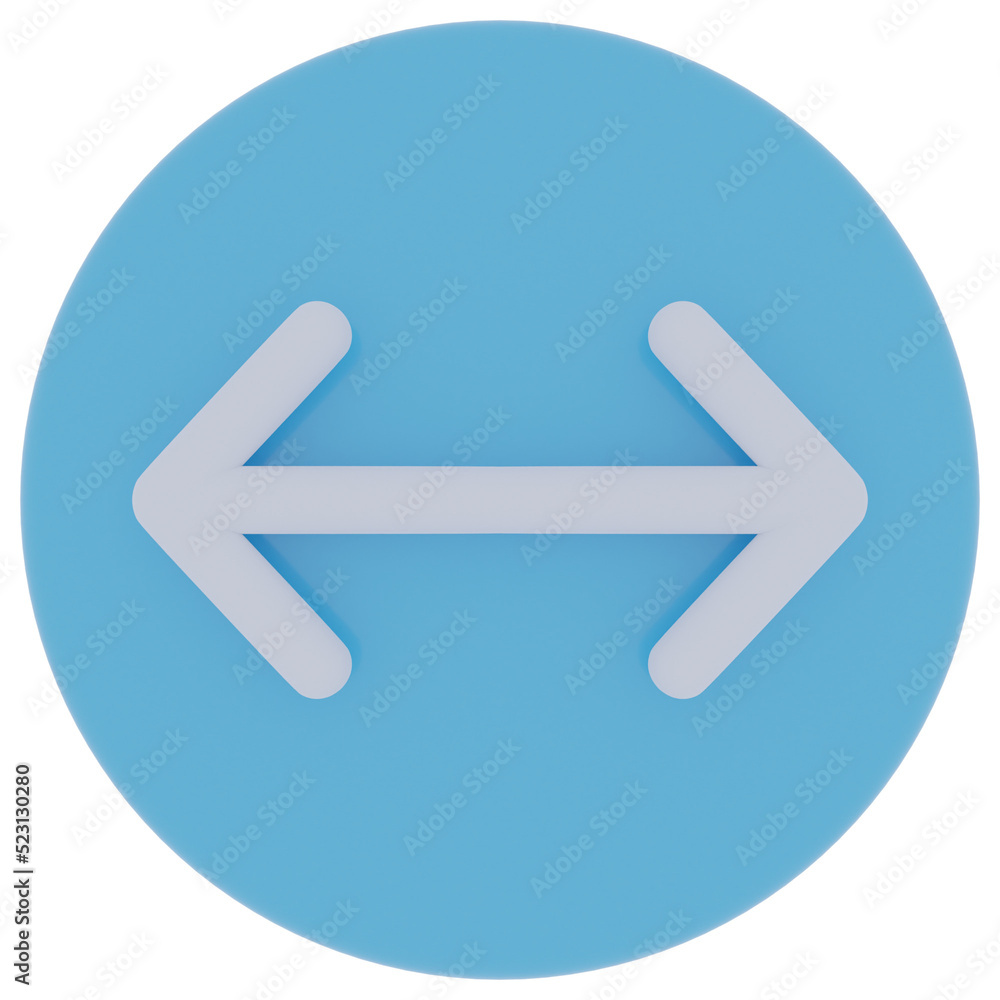 Left Right Arrow 3D Illustration Left Right Arrow 3D Illustration