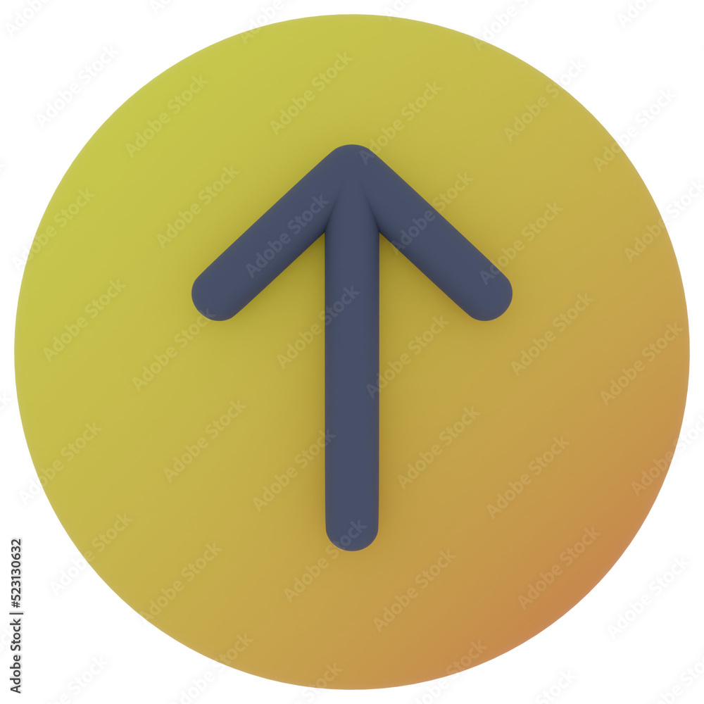Up Arrow 3D Illustration Up Arrow 3D Illustration