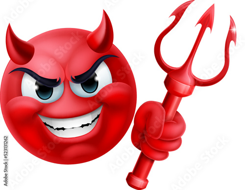 Devil Emoji Emoticon Man Face Cartoon Icon Mascot