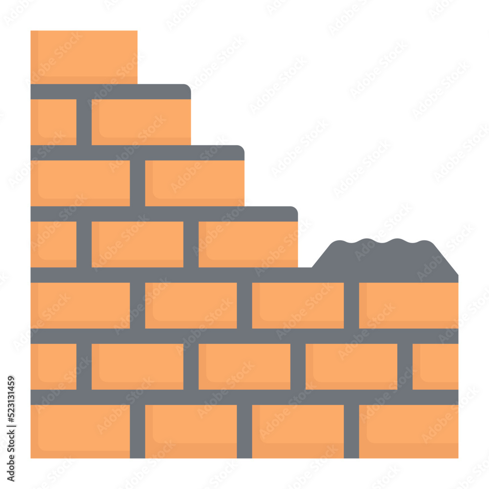 Obraz premium brickwall flat icon