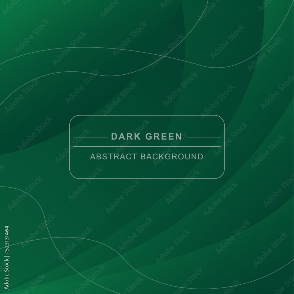 Modern abstract background with shapes in dark green gradient colors.