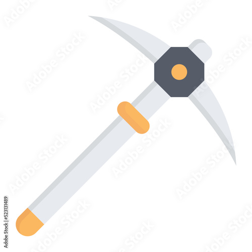 pickaxe flat icon