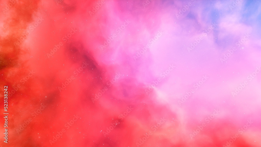 Fototapeta premium Cosmic background with a blue purple nebula and stars 