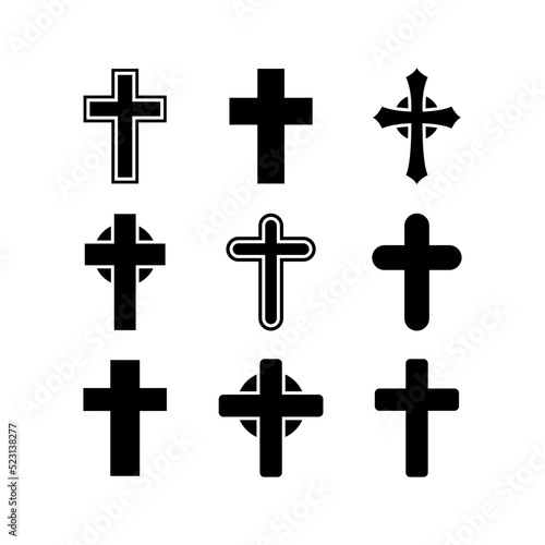 christian cross icon or logo isolated sign symbol vector illustration - high quality black style vector icons 