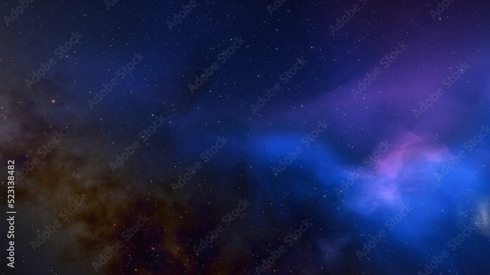 bright nebula, nebula in space, majestic red-purple nebula, beautiful space background 3D render
