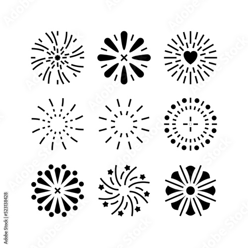 fireworks icon or logo isolated sign symbol vector illustration - high quality black style vector icons 