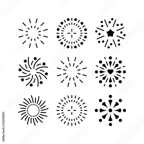 fireworks icon or logo isolated sign symbol vector illustration - high quality black style vector icons 