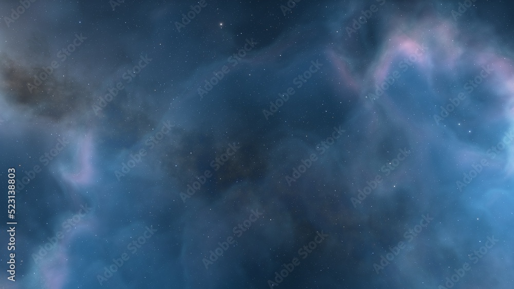 Fototapeta premium Space nebula, for use with projects on science, research, and education. Illustration 