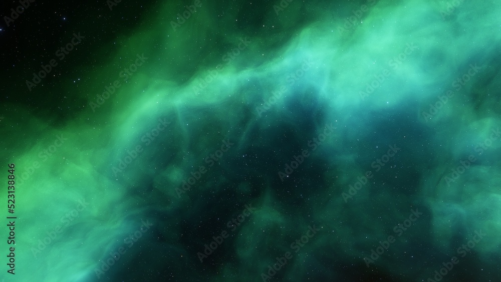 Fototapeta premium Space nebula, for use with projects on science, research, and education. Illustration 