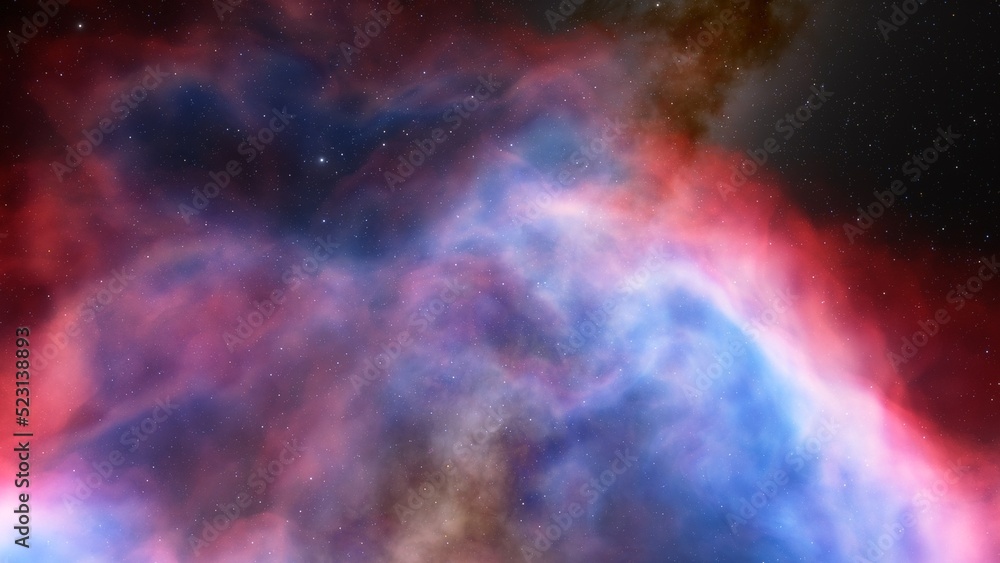 Space nebula, for use with projects on science, research, and education. Illustration
