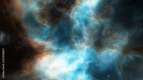 Wallpaper Mural Space nebula, for use with projects on science, research, and education. Illustration
 Torontodigital.ca