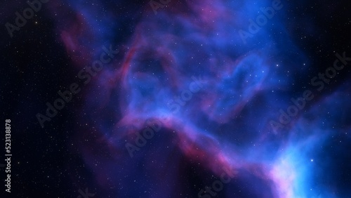 Wallpaper Mural Space nebula, for use with projects on science, research, and education. Illustration
 Torontodigital.ca