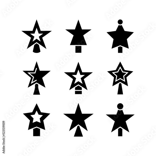 tree topper icon or logo isolated sign symbol vector illustration - high quality black style vector icons
