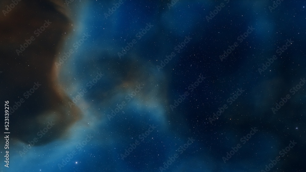 Fototapeta premium red-violet nebula in outer space, horsehead nebula, unusual colorful nebula in a distant galaxy, red nebula 3d render 