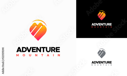 Mountain Expedition logo designs concept vector, Outdoor Adventure logo symbol icon