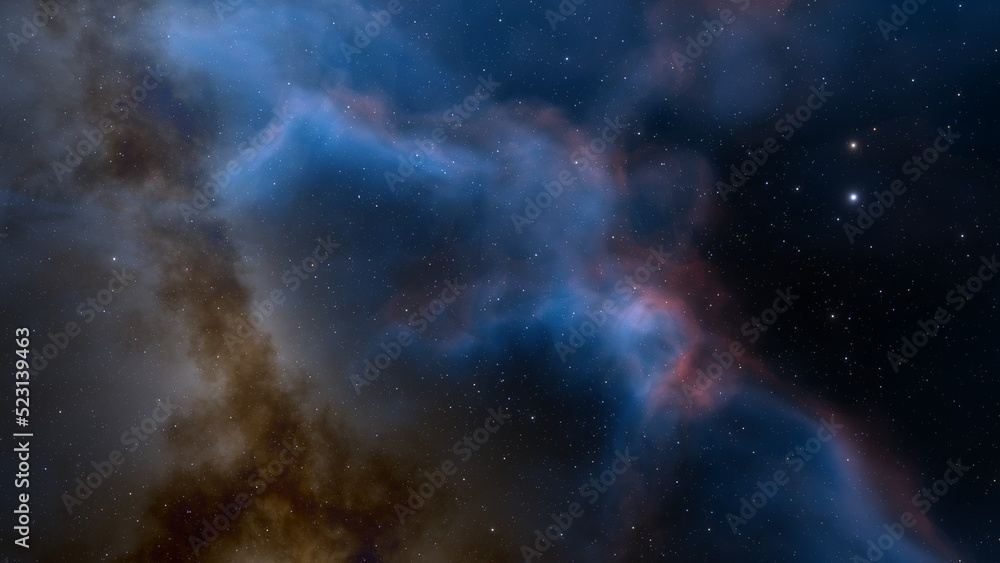 Fototapeta premium nebula gas cloud in deep outer space 