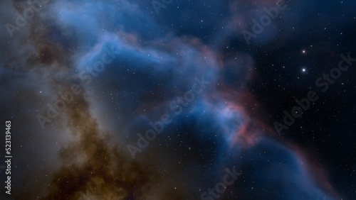 nebula gas cloud in deep outer space 