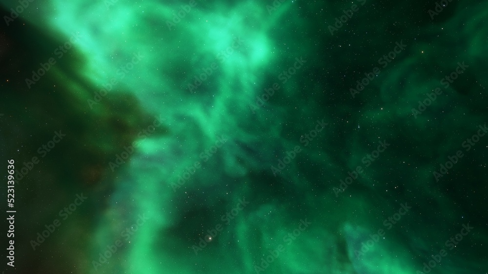 Fototapeta premium Cosmic background with a blue purple nebula and stars 