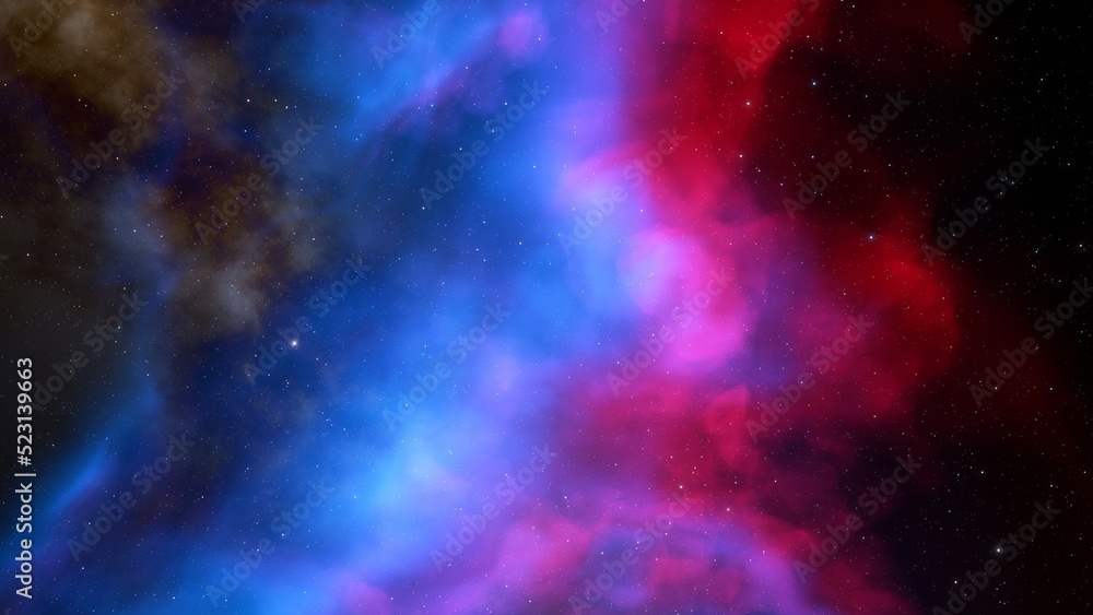 Cosmic background with a blue purple nebula and stars
Cosmic background with a blue purple nebula and stars