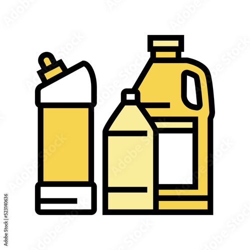 bottle packages plastic waste color icon vector. bottle packages plastic waste sign. isolated symbol illustration