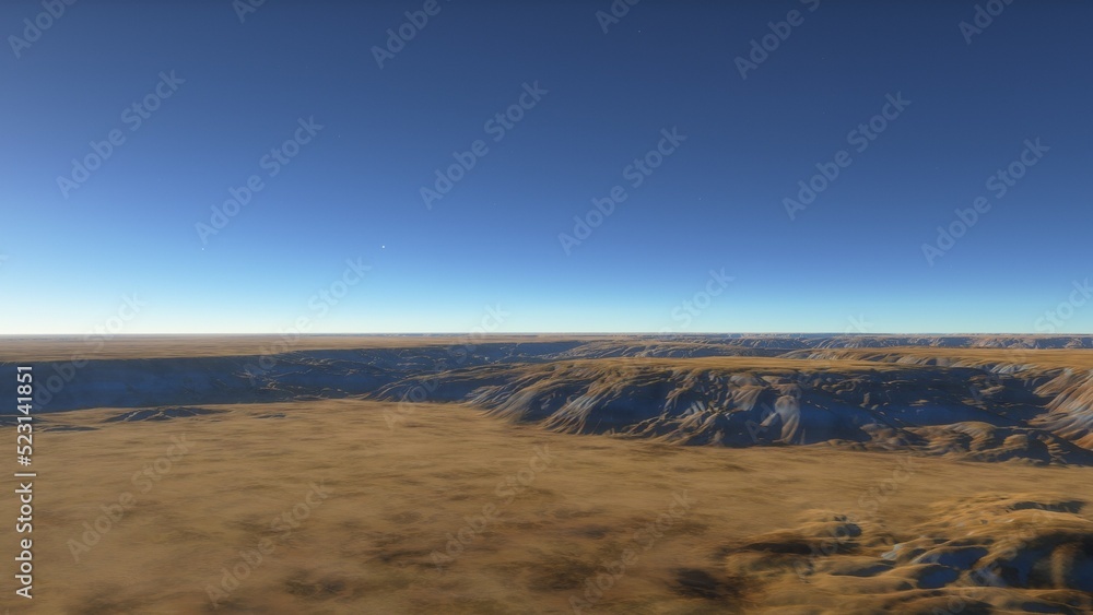 landscape on planet Mars, scenic desert scene on the red planet
landscape on planet Mars, scenic desert scene on the red planet