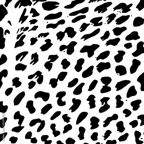 Cheetah  Leopard or Jaguar  Big Cat Family  Motifs Pattern. Animal Print-Series. Vector Illustration  