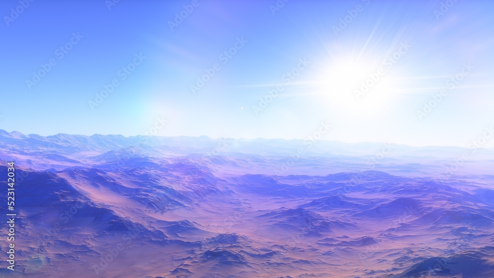 landscape on planet Mars, scenic desert scene on the red planet
landscape on planet Mars, scenic desert scene on the red planet