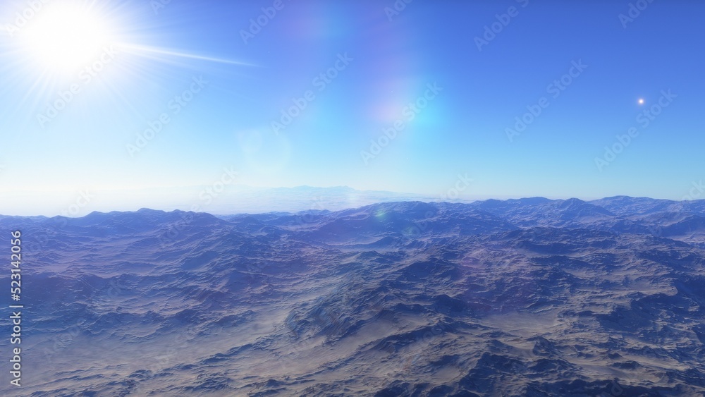 landscape on planet Mars, scenic desert scene on the red planet
landscape on planet Mars, scenic desert scene on the red planet
