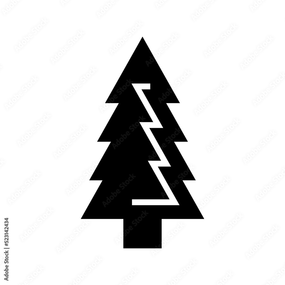 pine tree icon or logo isolated sign symbol vector illustration - high quality black style vector icons
